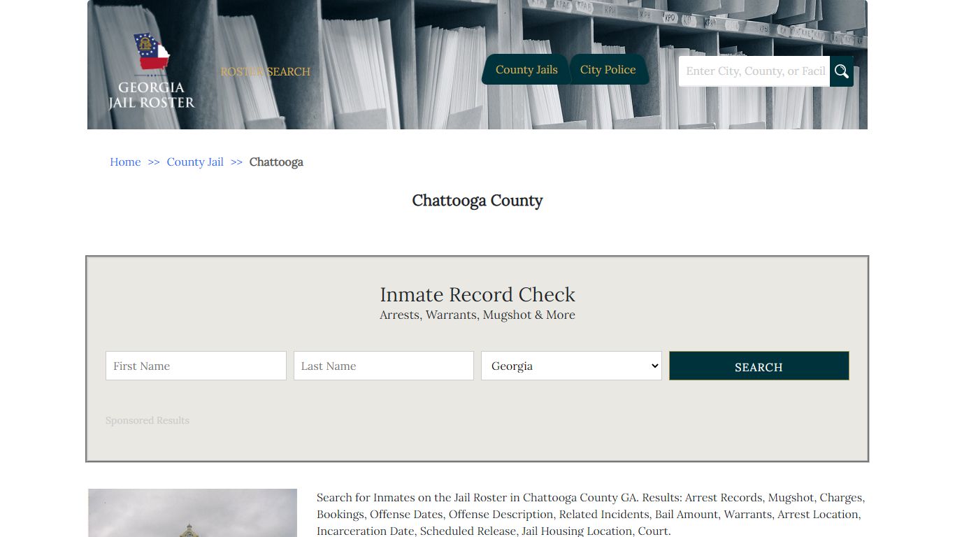 Chattooga County - Georgia Jail Inmate Search